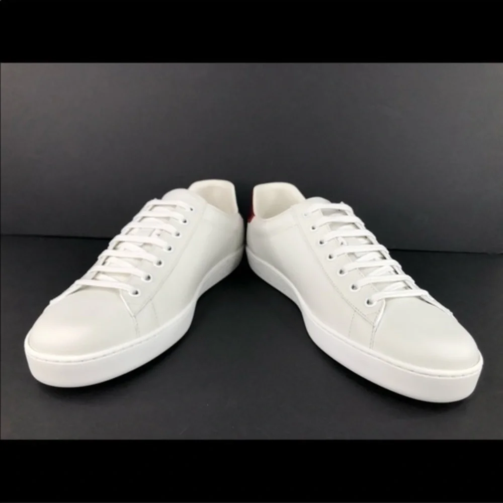 Gucci Ace Interlocking G Logo GG Leather Sneakers Size 35 - Picture 13 of 14